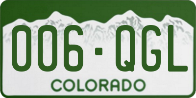 CO license plate 006QGL