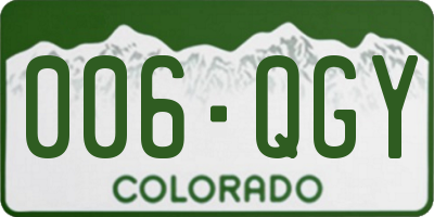CO license plate 006QGY