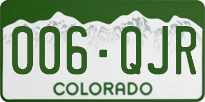 CO license plate 006QJR