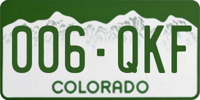 CO license plate 006QKF