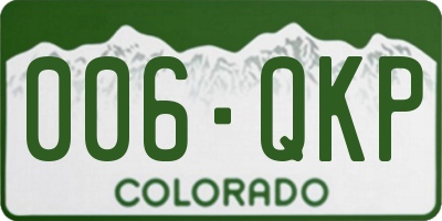 CO license plate 006QKP