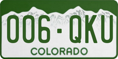 CO license plate 006QKU