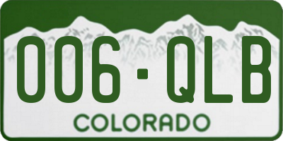 CO license plate 006QLB