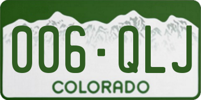 CO license plate 006QLJ
