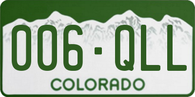 CO license plate 006QLL