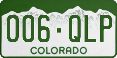 CO license plate 006QLP