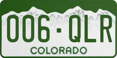 CO license plate 006QLR