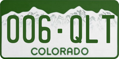 CO license plate 006QLT