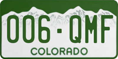 CO license plate 006QMF