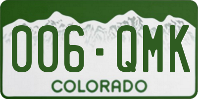 CO license plate 006QMK