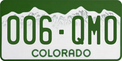 CO license plate 006QMO