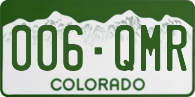 CO license plate 006QMR