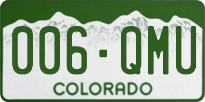 CO license plate 006QMU