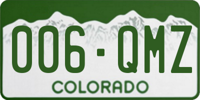 CO license plate 006QMZ