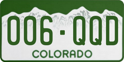 CO license plate 006QQD