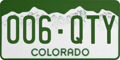 CO license plate 006QTY