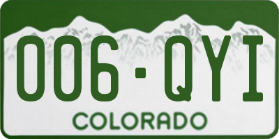 CO license plate 006QYI