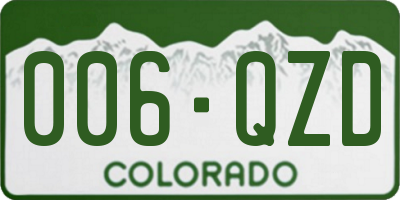CO license plate 006QZD