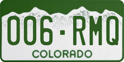 CO license plate 006RMQ