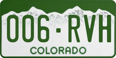 CO license plate 006RVH