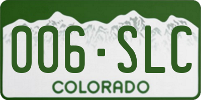 CO license plate 006SLC