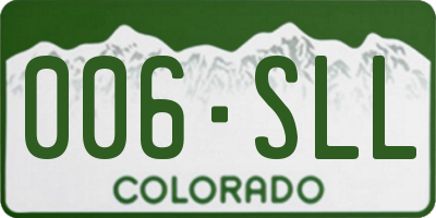 CO license plate 006SLL