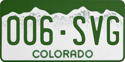 CO license plate 006SVG