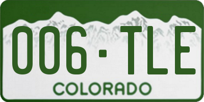 CO license plate 006TLE