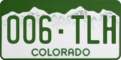 CO license plate 006TLH