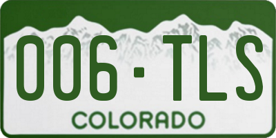 CO license plate 006TLS