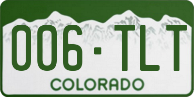 CO license plate 006TLT