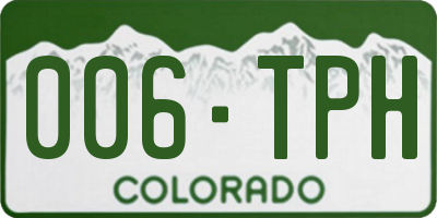 CO license plate 006TPH