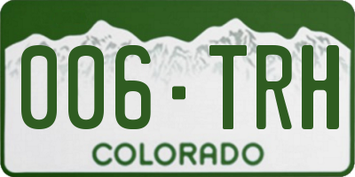 CO license plate 006TRH