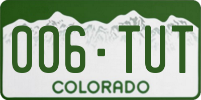 CO license plate 006TUT