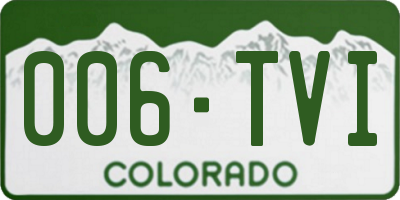 CO license plate 006TVI
