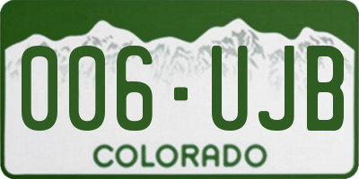 CO license plate 006UJB