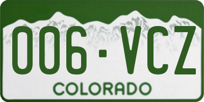 CO license plate 006VCZ