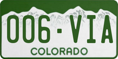 CO license plate 006VIA