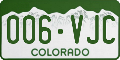 CO license plate 006VJC