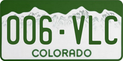 CO license plate 006VLC