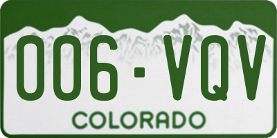 CO license plate 006VQV