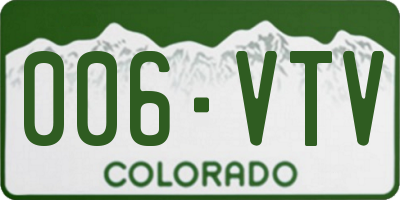 CO license plate 006VTV