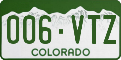 CO license plate 006VTZ