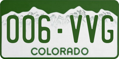 CO license plate 006VVG