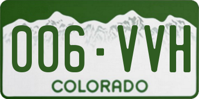 CO license plate 006VVH