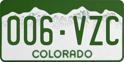 CO license plate 006VZC