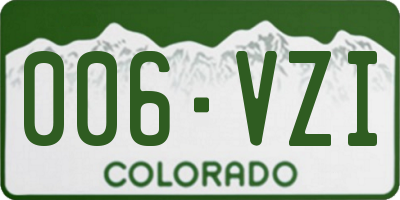CO license plate 006VZI