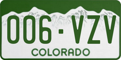 CO license plate 006VZV