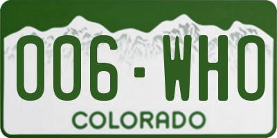 CO license plate 006WHO