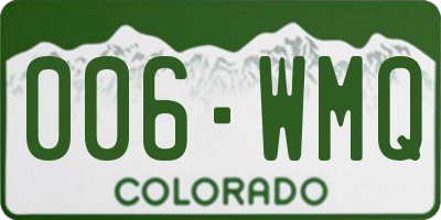 CO license plate 006WMQ